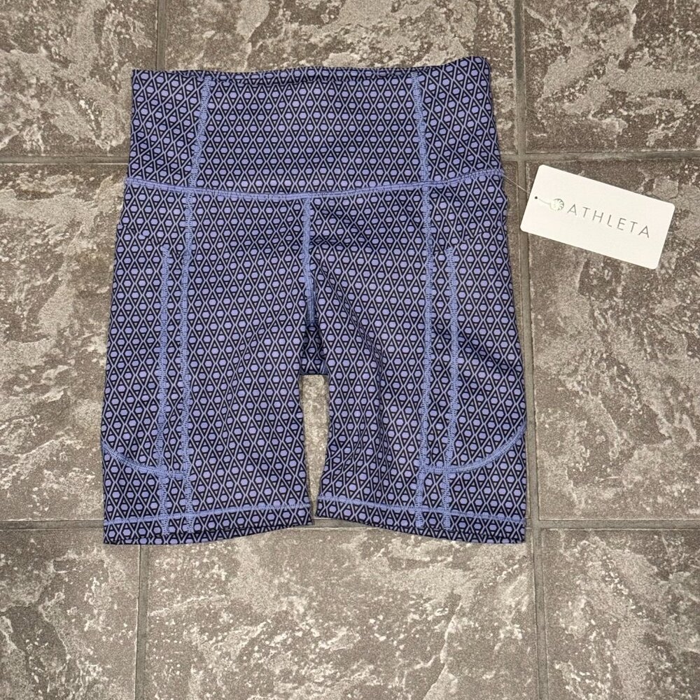 Ahtleta NWT Women's XS Purple Black Ultimate Stash Monogram Short Pockets 7" - Picture 3 of 8